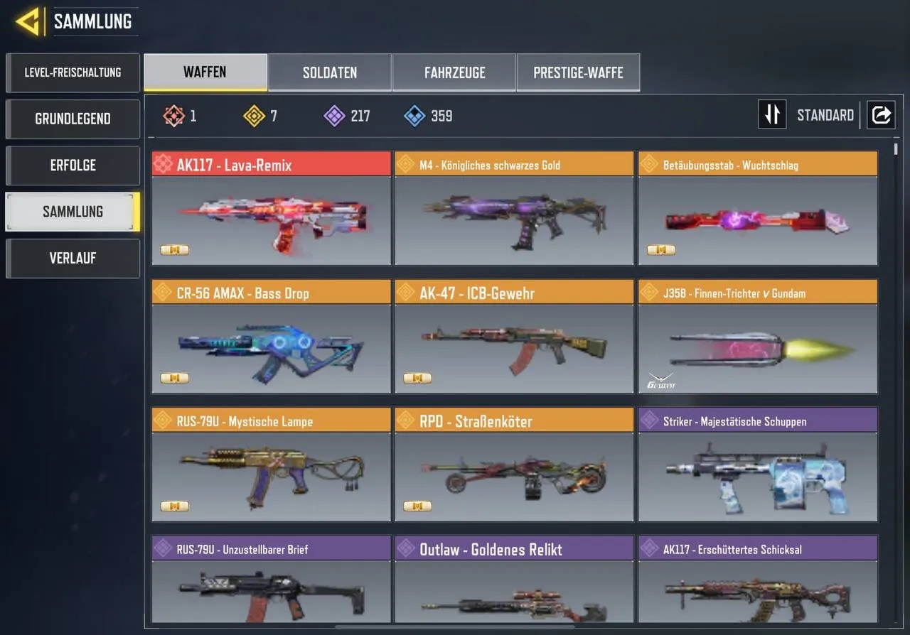 CODM45 368 Level Indian Account 1 Mythic Weapon 7 Legendary Weapons 1 Legendary Bomb 77 Epic Soldiers 24 Epic 124 Rare Vehicles 