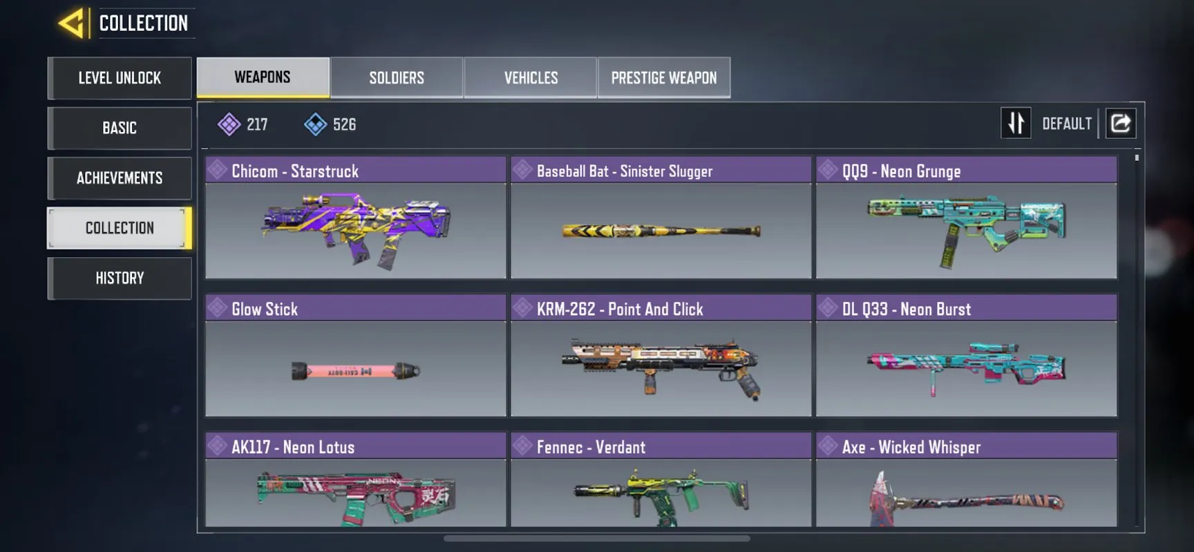 CODM53 LV150 x8 Legendary Rank 110 Epic Soldiers 217 Epic Weapons Neon Lotus Verdant Wicked Whisper 