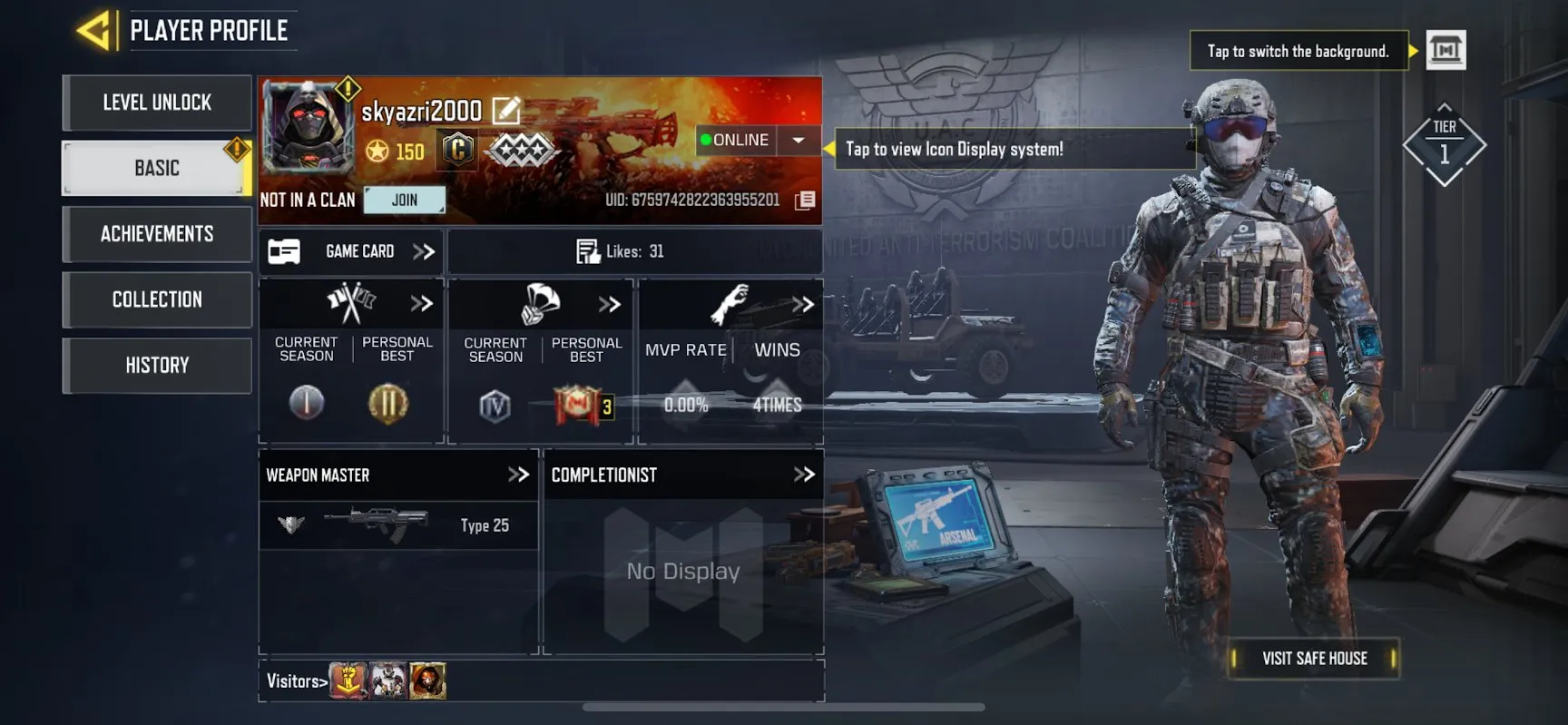 CODM68 Maxed Level 150 Account with 77 Epic Weapons and 50 Epic Characters 