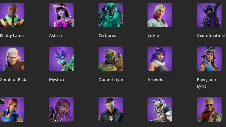 F1076 60 Skins, Full Access + Mail, 60 Pickaxes (G)