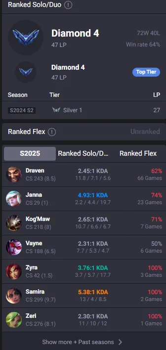 š„Diamond 4 47LP 64%WR Handleveledš21K BE + LOOTāName Changeableā
Lifetime Ownership Guarantee - Never Taken Back