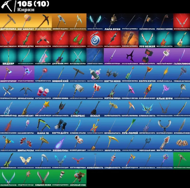 F1004 Renegade Raider, MRBEAST, John Wick, Knight Spectre, Luke Skywalker, Ahsoka Tano, Explorer Emily, GAME PASS EXCLUSIVE SKINS, 1000 VB, PVE, GET GRIDDY 