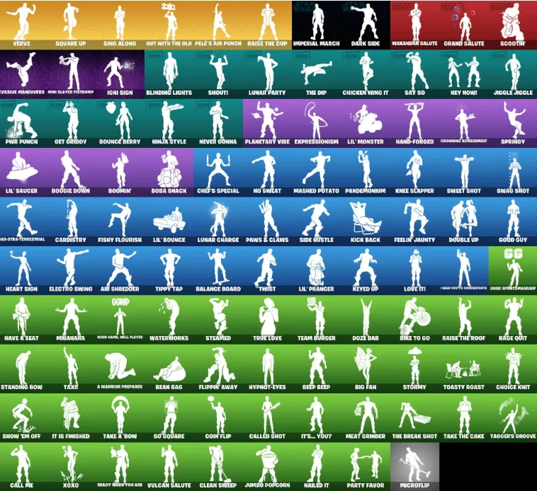 F1034 Gold Midas, Gold Brutus, Sultura, Shady Doggo, Cloud Striker, Tart Tycoon, Major Glory, Ronin, The Foundation, Nezumi, Fade, Hunter, 113SKINS