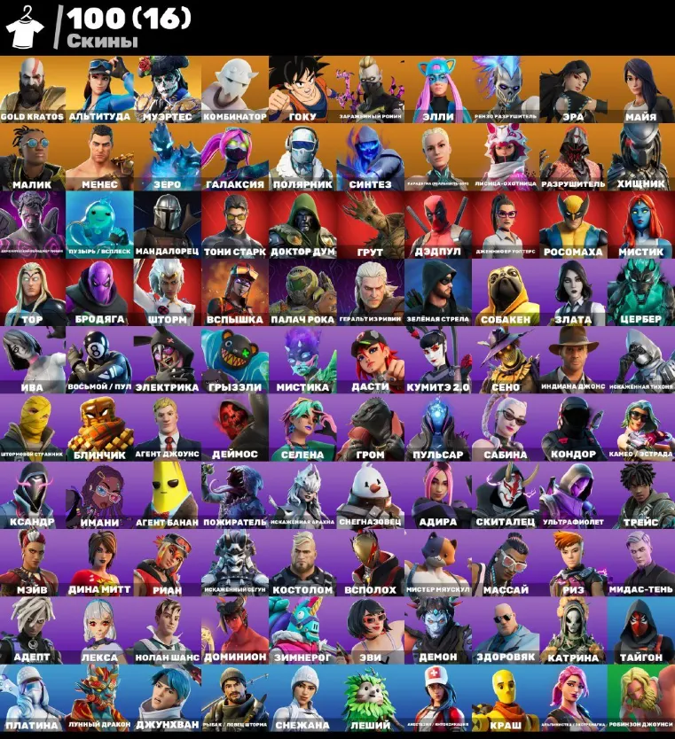 F1037 Leviathan Axe, Gold Kratos, Altitude, Muertes, Mail Access, 100 Skins, 97 Pickaxes, Account Level 1052 