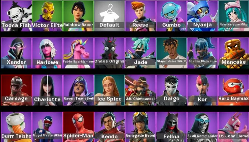 F1049 Fallen Love Ranger, Mogul Master USA, Neko Hatsune Miku, Surf Witch, Ice Spice, Laugh It Up, changeable email, 900 V-Bucks 