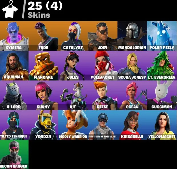 F1264 Season 10+ Skins, 25 Skins, 11,300 VBucks Inventory, 56 Emotes, 30 Pickaxes, Level 586 (G)