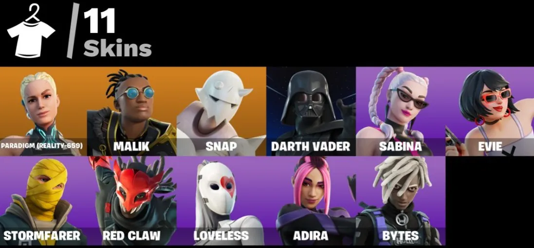 F1267 Season 21+ Skins, 1,250 VBucks, 11 Skins, Level 174, 16 Pickaxes, 9 Emotes, 13 Gliders (G)