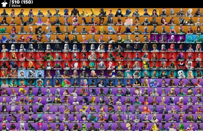 F1305 Black Knight, 510 Skins, Ömürlük Mail Changeable, 396 Pickaxes, Rare Collectibles (G)