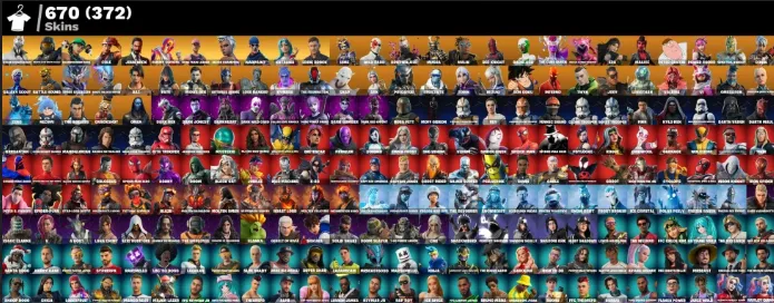 F1307 372 Shop, 670 Skins, Turkey Exclusive, First Owner, 407 Pickaxes (G)