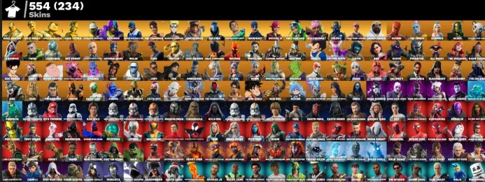 F1308 234 Shop, 554 Skins, OG, Save the World, Lifetime Mail, 413 Pickaxes (G)