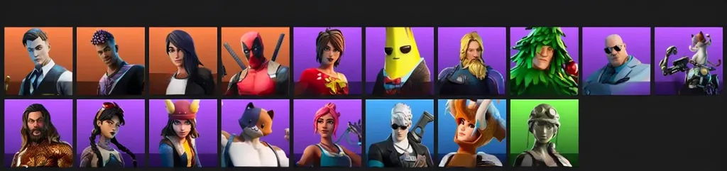 F1349 GOLD MIDAS GOLD BRUTUS AGENT PEELY OPPORTUNITY – 18 Skins, 28 Dances, 30 Gliders, 23 Pickaxes