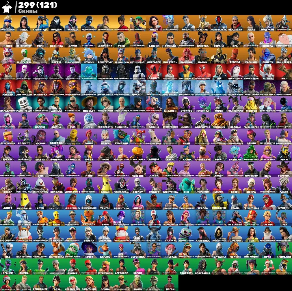 F1367 Over-Donation BR Account 299 Skins, 231 Pickaxes, 175 Gliders, 219 Emotes