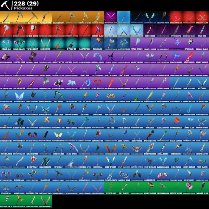 F839 Vaulted/Exclusive 244 Skins: Lina Scorch, Jill Valentine, Aura Analyzer, Vivi Chroma, Sultura, Immortal Form