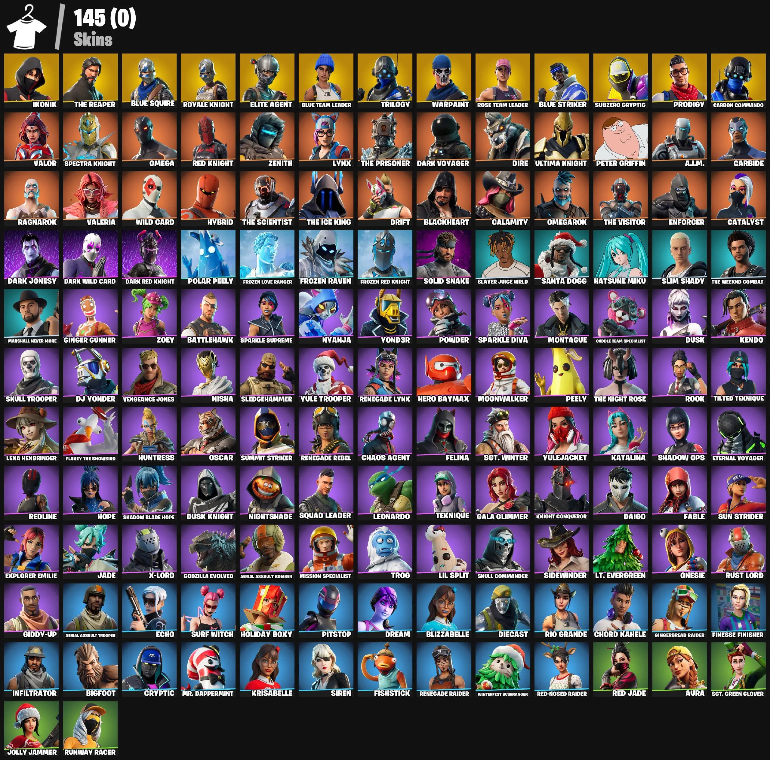 F863 Renegade Raider, Aerial Assault Trooper, IKONIK, OG STW, 145 Skins, Epic Emotes, High-Level, V-Bucks (G)