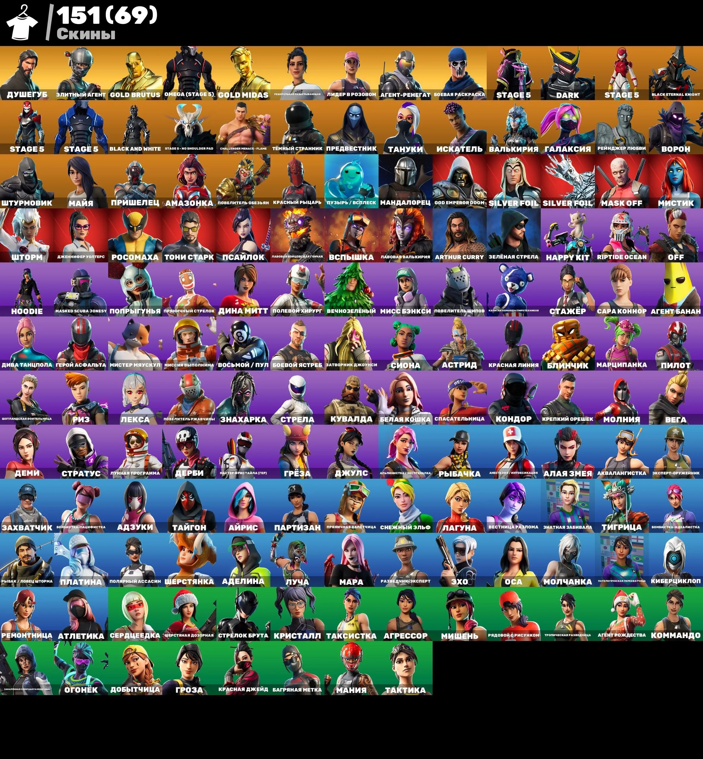 F898 151 Skins, Leviathan, Soul, "Take The L", 4950 V-Bucks, 96 Emotes, 109 Pickaxes, Exclusive Styles