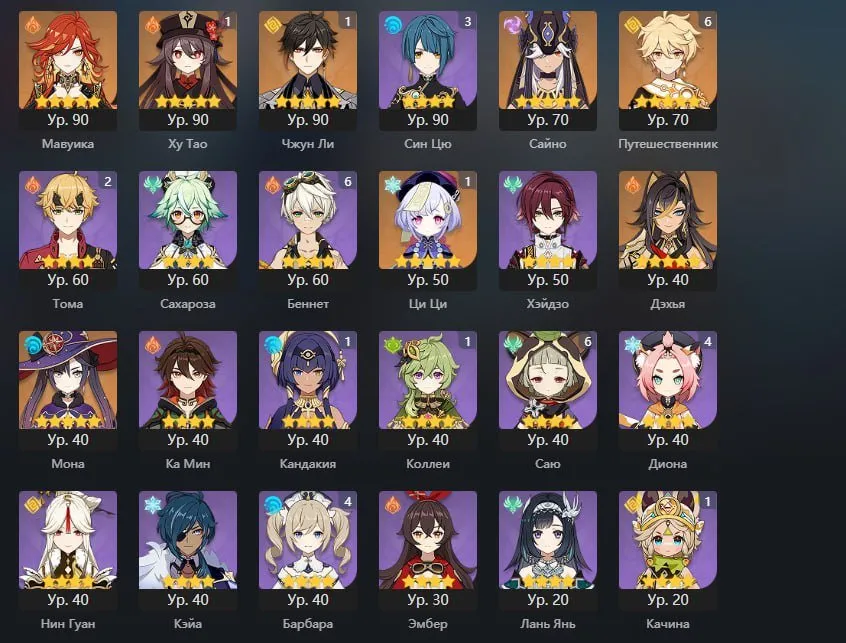 GI1247 CYNO Signature Mavuika Signature Zhongli C1 Hu Tao C1 AR56 9 Event 6 Standard Asia + Strong HSR Rank 70 (G)