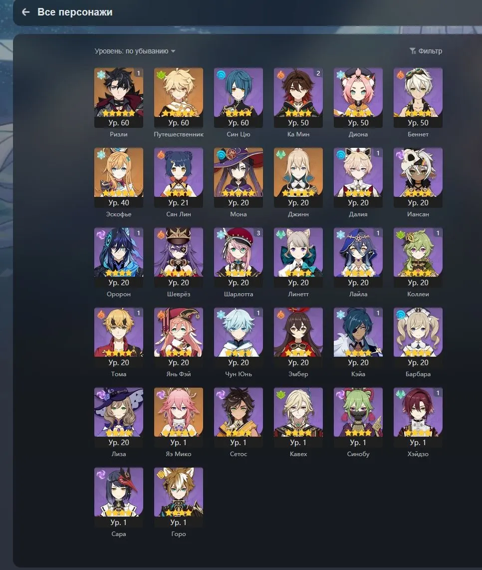 GI1271 Risley C1 Escoffier Yae Miko Mona Genie Celestial Axis Skirk Signature Early AR37 Starter (G)