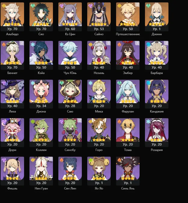 GI1301 Mid AR55 Dual-Server Lumine Account Xiao, Keqing, Arataki Itto, Nilou, Qiqi