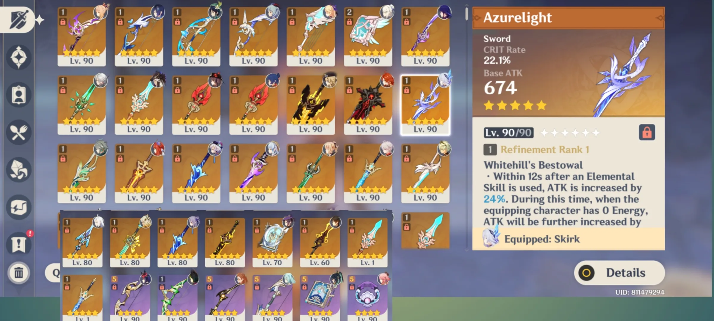 GI944 Premium Lauma Skirk Shenhe Mavuika Arlecchino XMEI Neuvillette Furina Raiden Nahida (G)