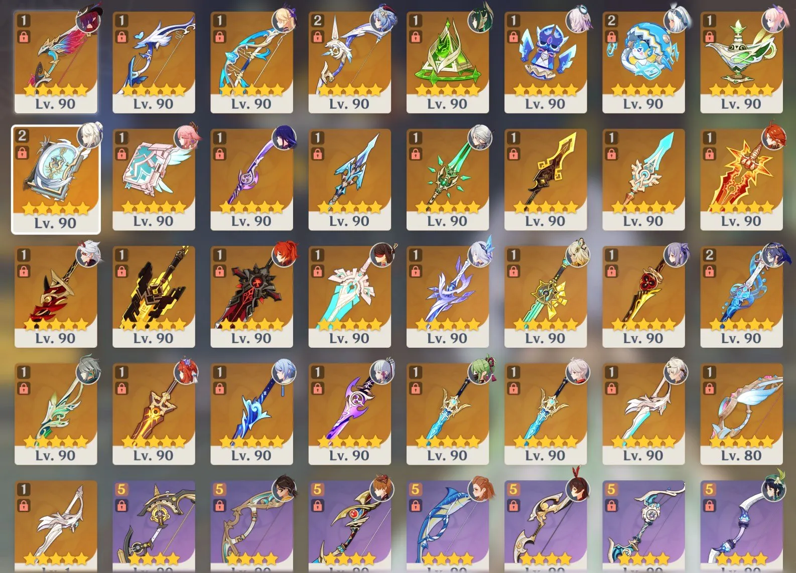 GI949 Over 100 Legendaries, C6 Furina, C2 Neuvillette, C2 Raiden, C2 Nahida, C2 Hu Tao, C2 Yelan, C2 Ayaka, C1 Kazuha, C1 Venti, C1 Ganyu (G)