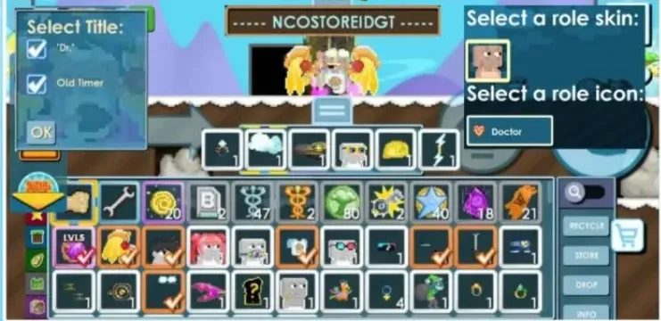 GW27 Dr Title + Old Timer Title + Digger Spade + Anime Action Hair + Mercy Wings + Max Surgery Role + Ancestral Orb of Time (G)