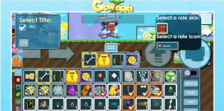 GW29 Ancestral Blue Relic + Digger Spade + Anime Action Hair + Seil Orb + Dr Title (G)