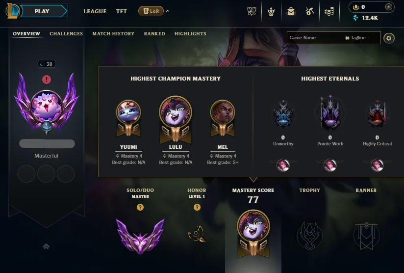 🔥Master 70+LP 66%WR Handleveled💎12K BE⭐Name Changeable✅Lifetime Ownership Guarantee - Never Taken Back✔️Recovery info included