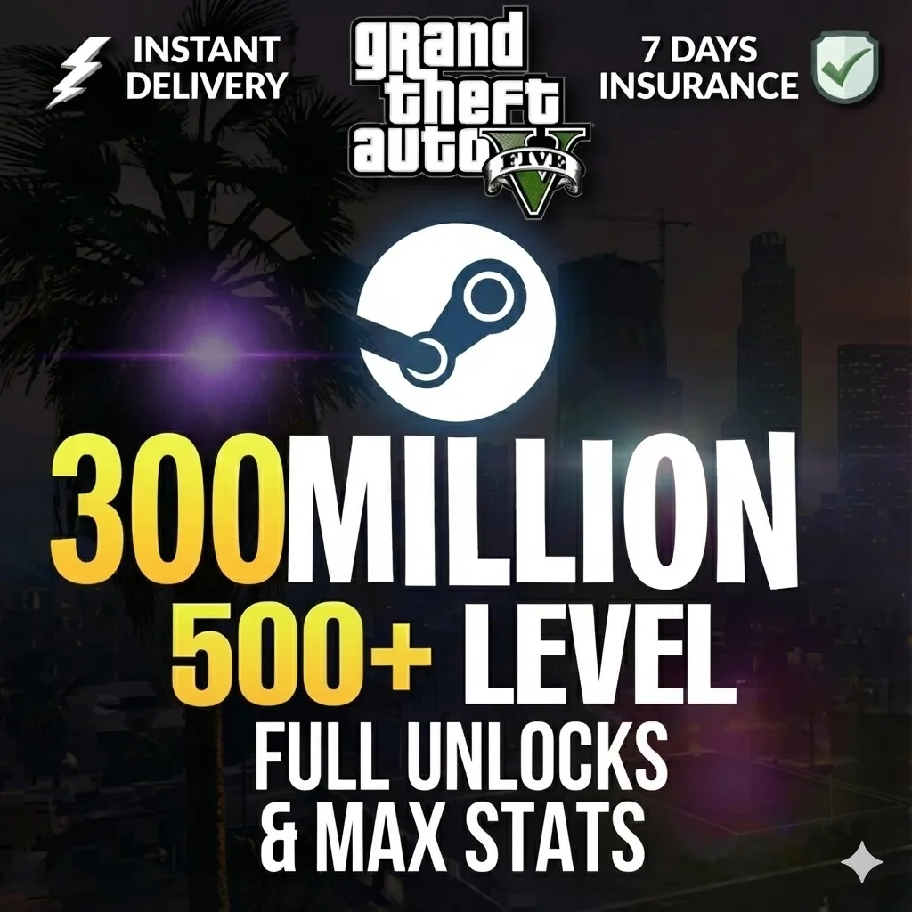 🔮[Pc Steam/Enhanced]🔮 300 Million Casino Chips & 30 Mil Pure Cash 💵| 🏆500+ RP LVL | 🥼10x Modded Outfits | 10x Modded Cars | ✅ Everything Unlocked | Instant Delivery