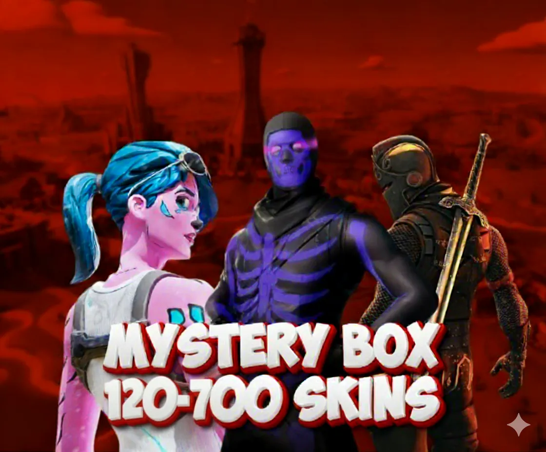 🔥 +120 to 700 SKINS MYSTERY BOX | Unlock random skins like Renegade Raider, Black Knight & Ikonik or others | Play on ALL Platforms ⚡