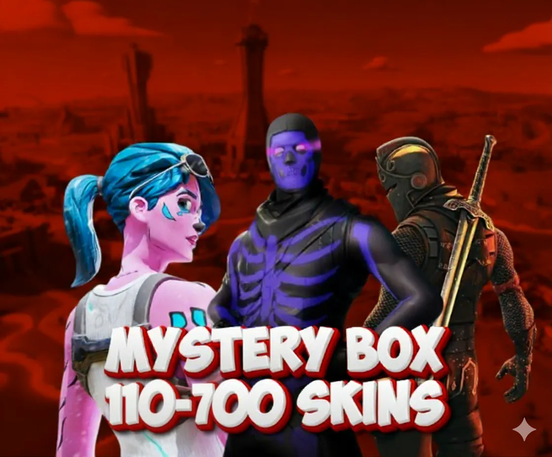 🔥 +110 to 700 SKINS MYSTERY BOX | Unlock random skins like Renegade Raider, Black Knight & Ikonik or others | Play on ALL Platforms ⚡