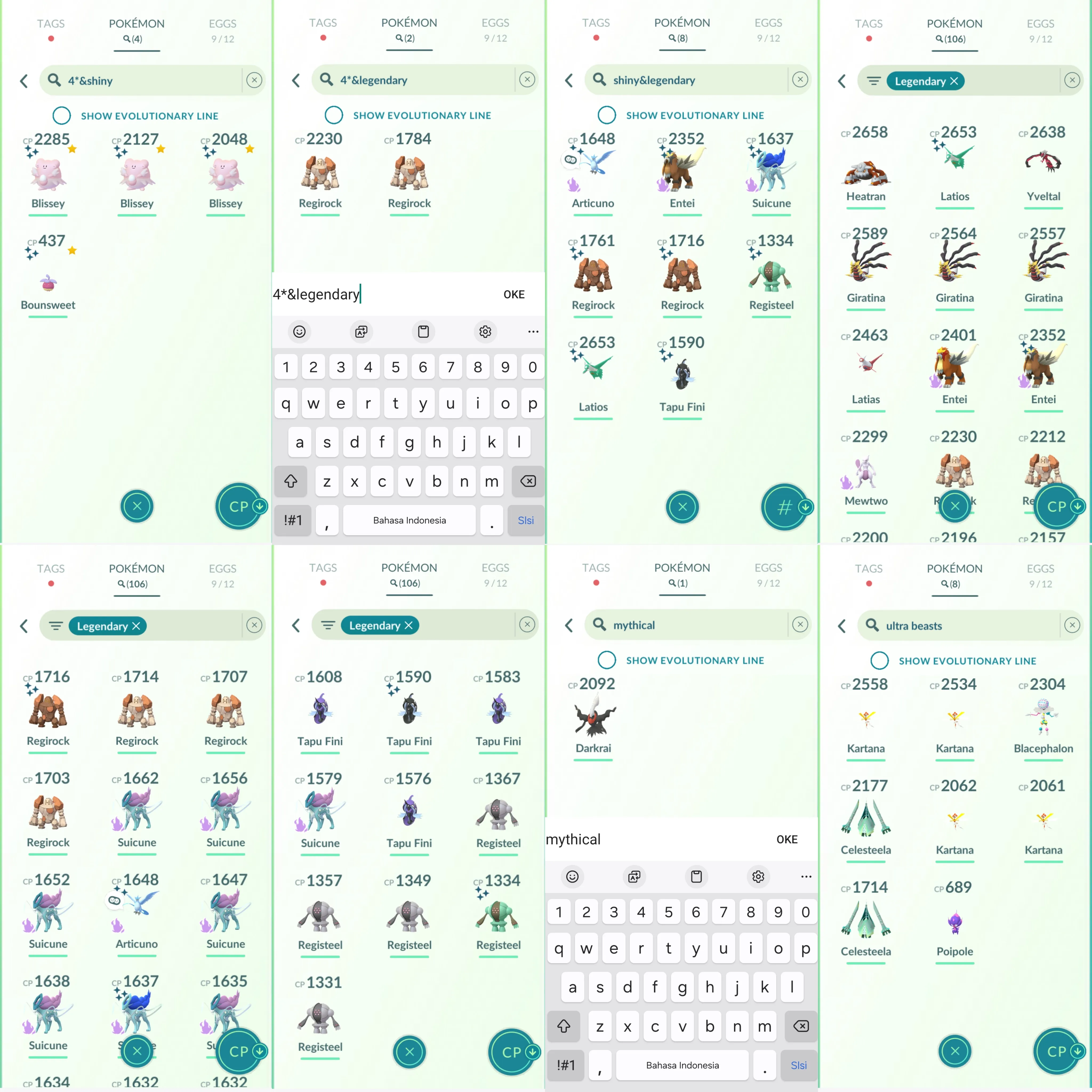 1097 LV40 Rare candy 219 Premium pass:35 Regirock100x2 Shiny: mega latios, absol, shadow Entei, shadow suicune, happiny