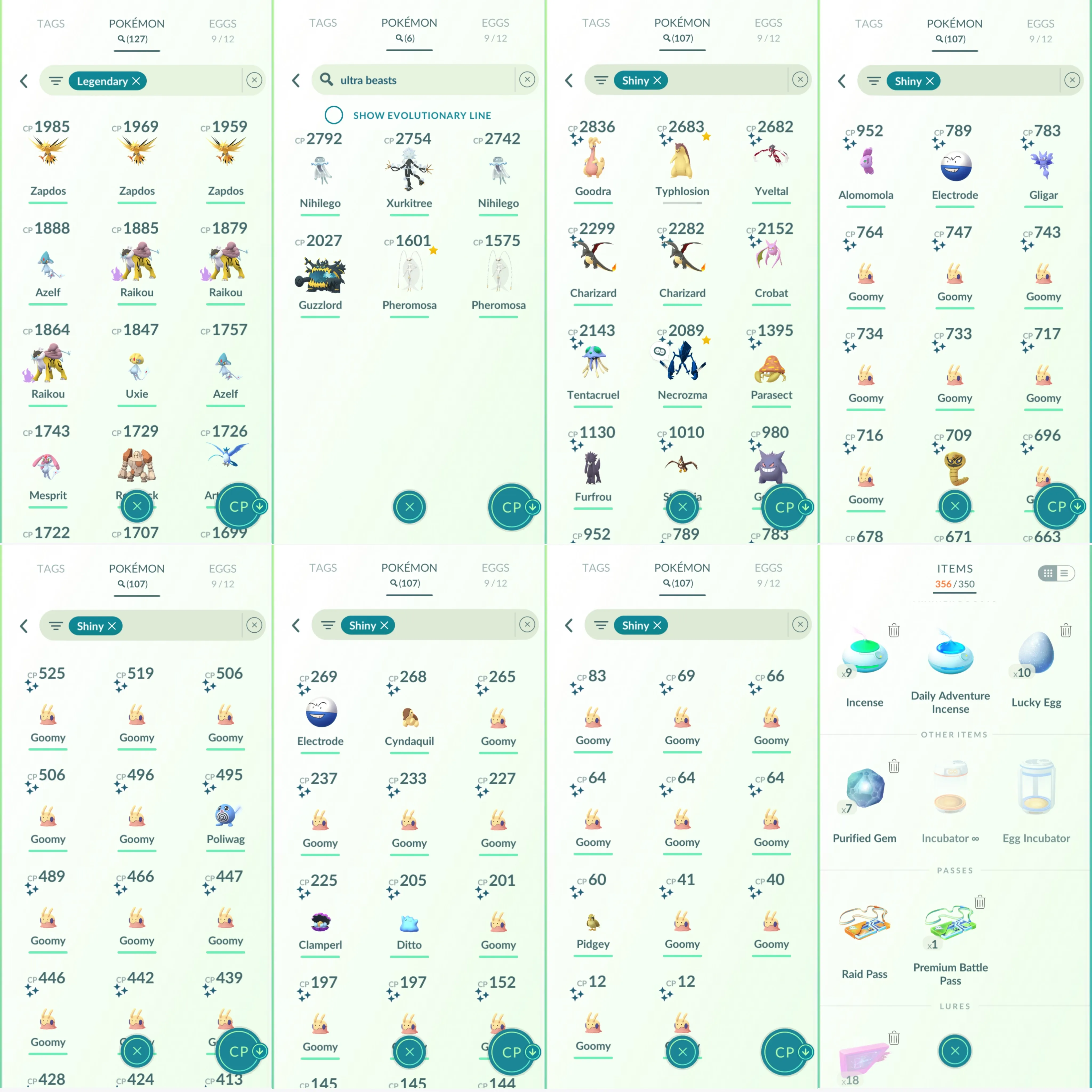 1131 LV40 Special background: necrozma, pheromosa. Charizard100 Shundo typhlosion. Shiny: necrozma, yveltal, Charizard