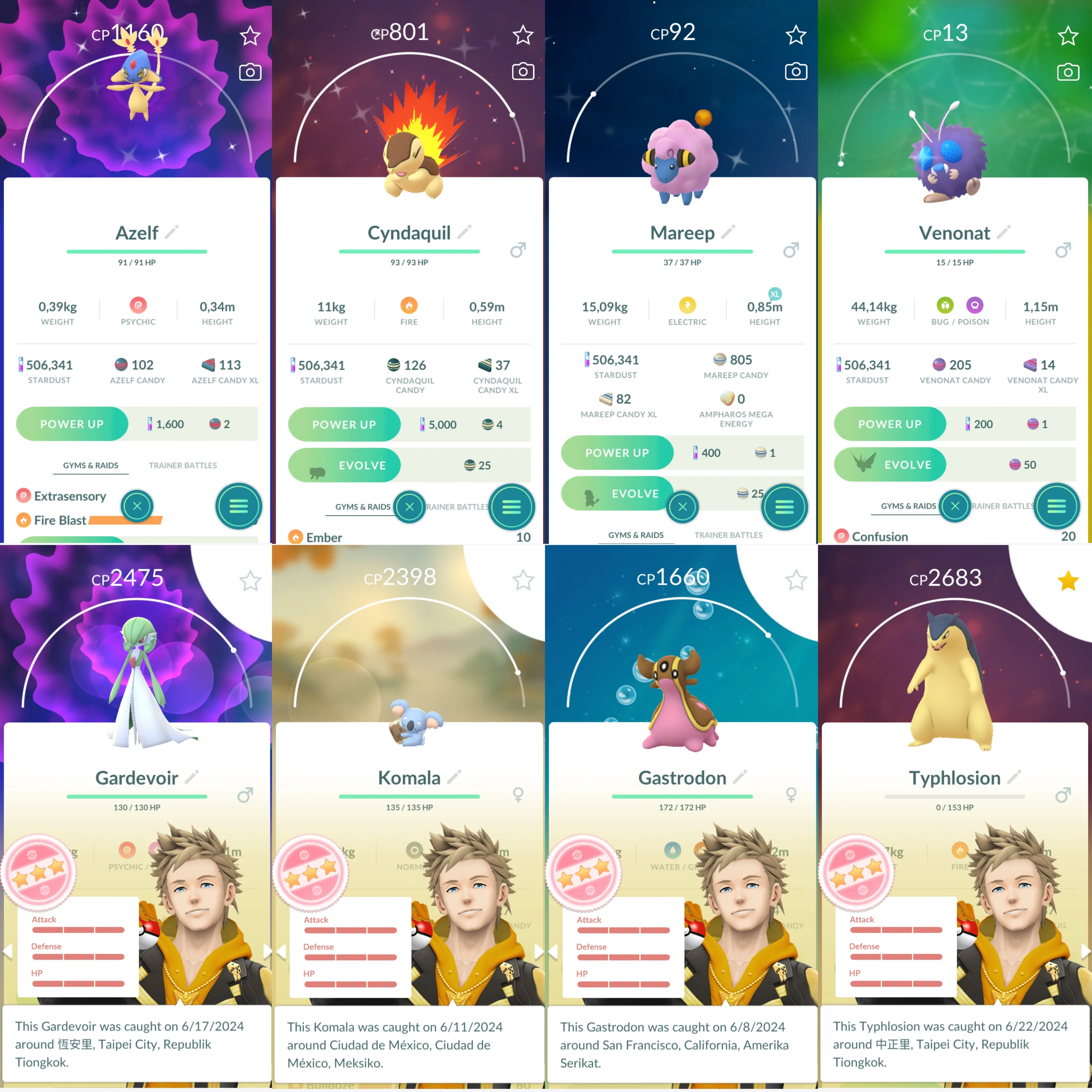1141 LV40 Shundo azelf. Special BG: Xurkitree, necrozma. Shiny: uxie, chatot, azelf, mareep, cyndaquil