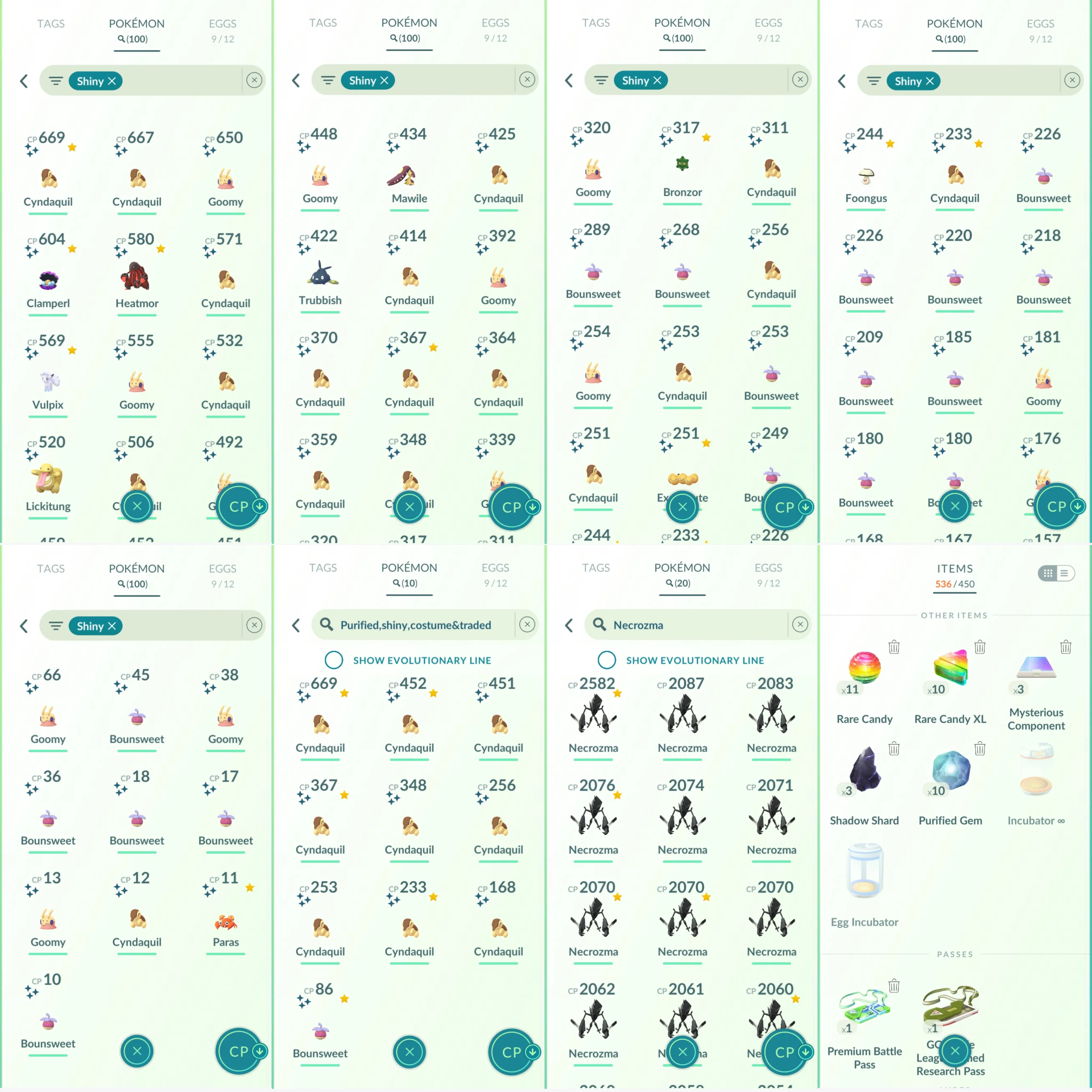 1150 LV41 Special BG: buzzwole, celesteela, necrozma. Shiny: yveltal, registeel, regirock, typhlosion, goodra, tsareena
