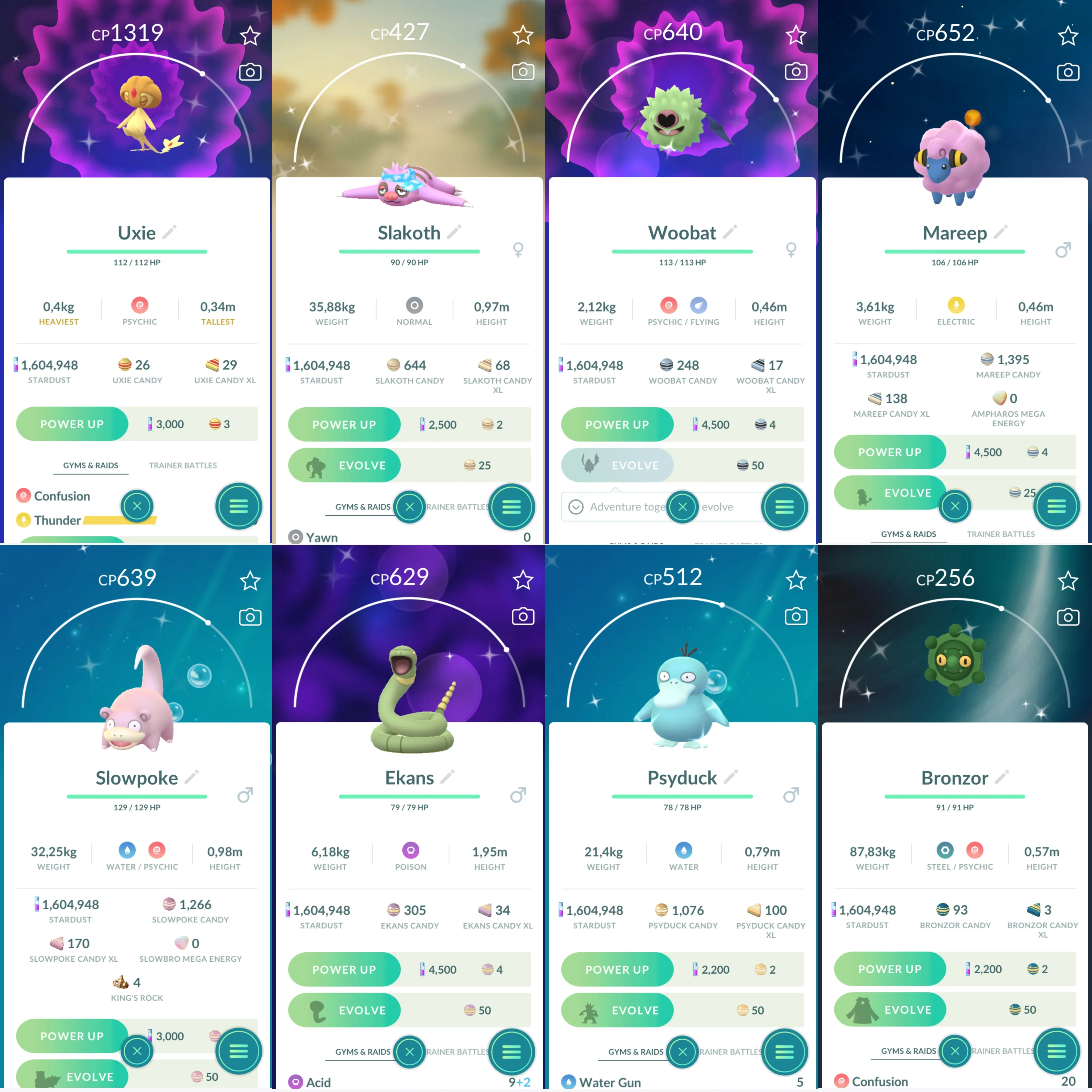 1180 LV40 Hundo: Fuecoco, Oranguru, Fennekin, Party Bulbasaur. Shiny: uxie. landorus. yveltal. skarmory. goomy.cyndaquil
