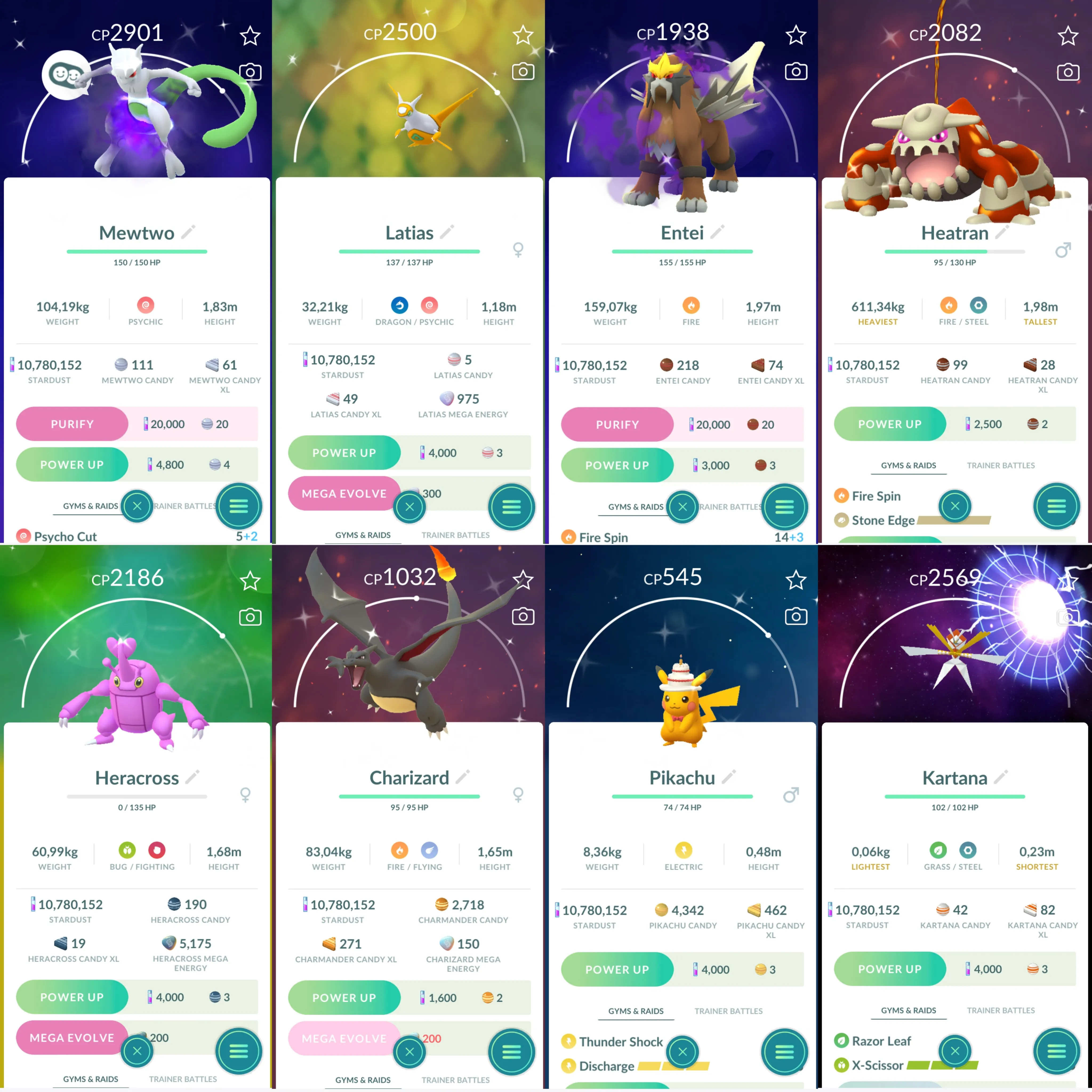 1195 LV48 Dialga roar of time. special BG: necrozma, kartana. Entei100 Shiny: shadow mewtwo, Charizard, mega heracross