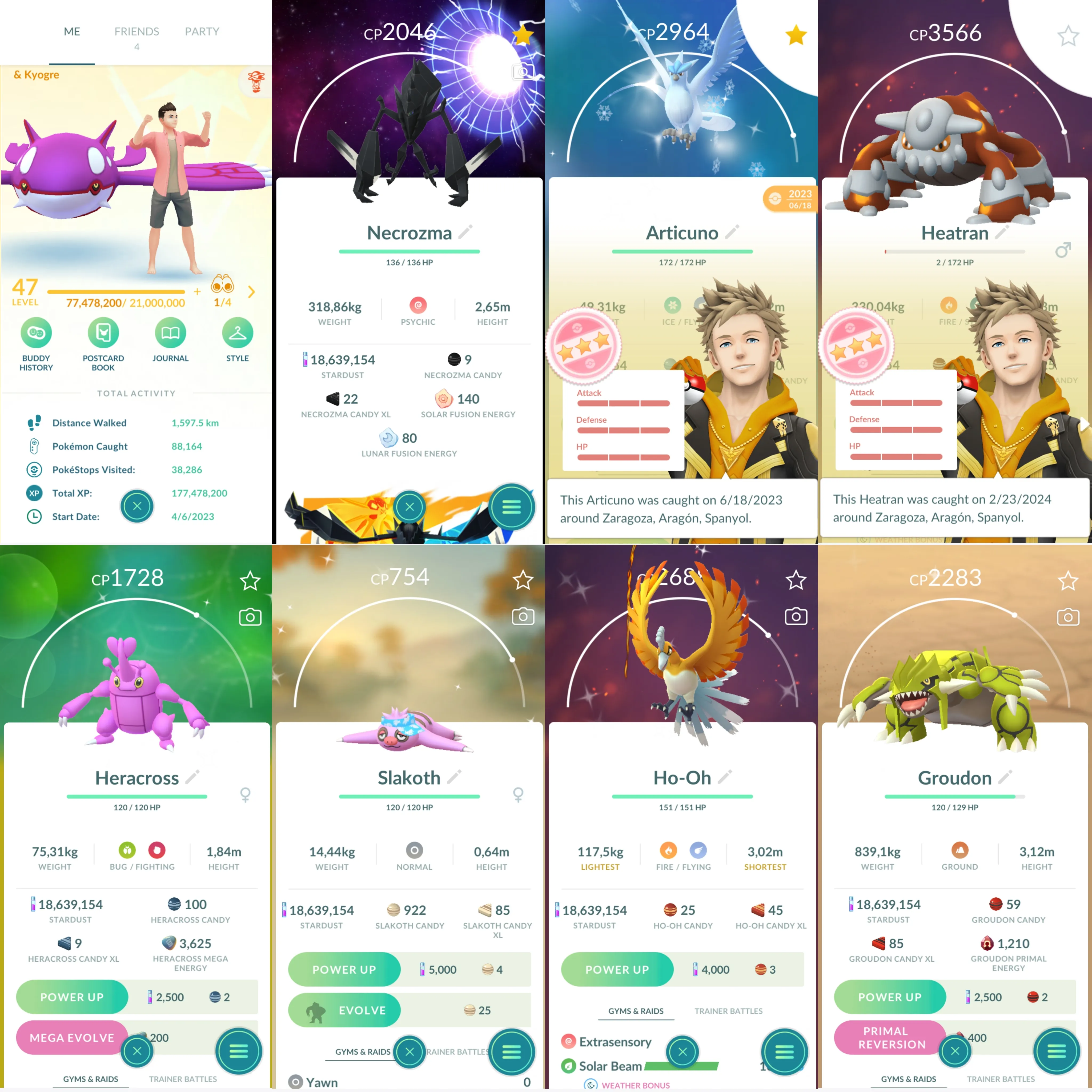 1201 LV47 Shundo Articuno Sp. BG Necrozma. Shiny: mega Charizard, primal Kyogre-groudon, mega heracross, ho-oh