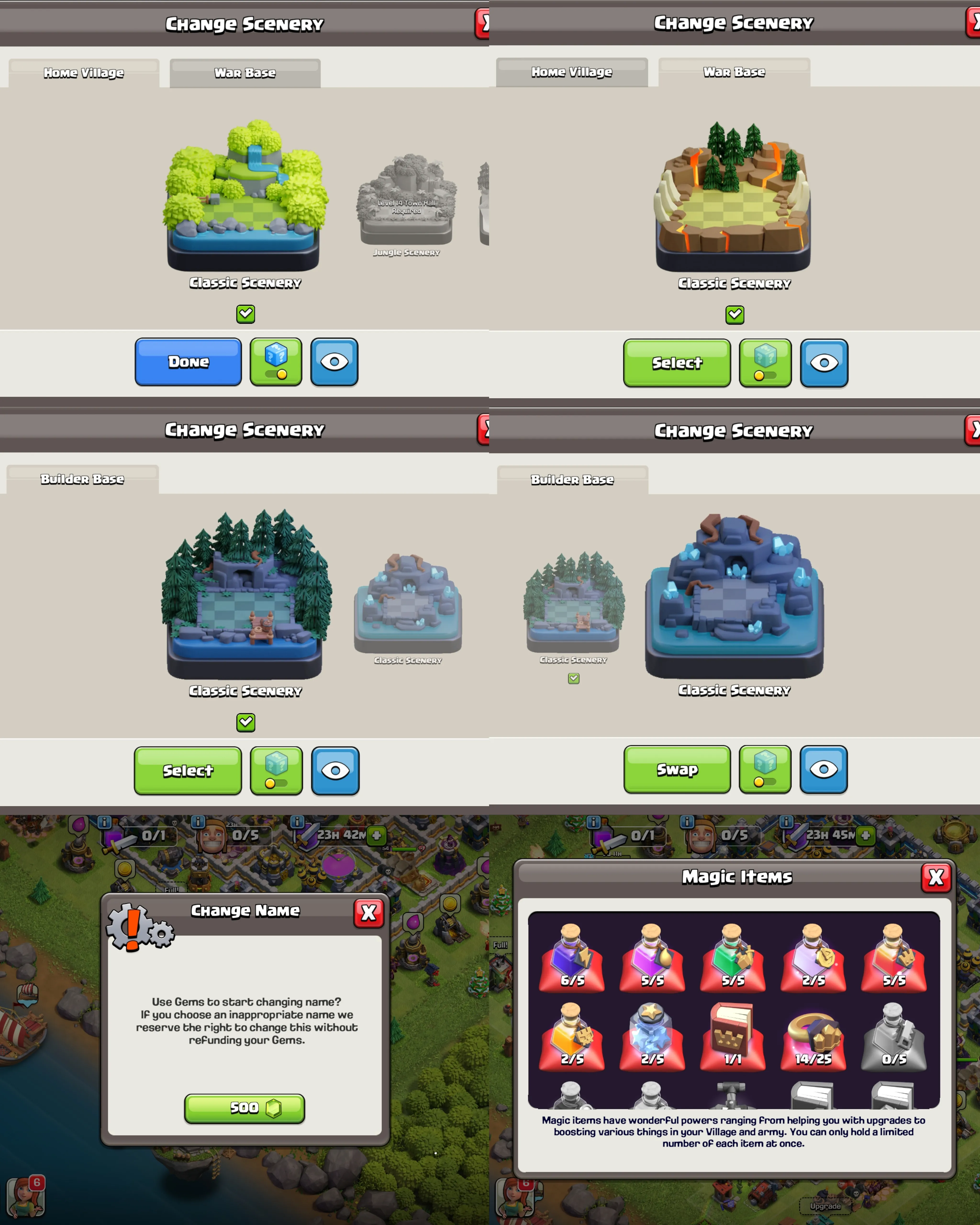 C061 TH12 - XP154 - 1933 GEMS - CN 500 GEMS - BK54 SKIN2 - AQ56 SKIN3 - GW31 - BM25 - BC20