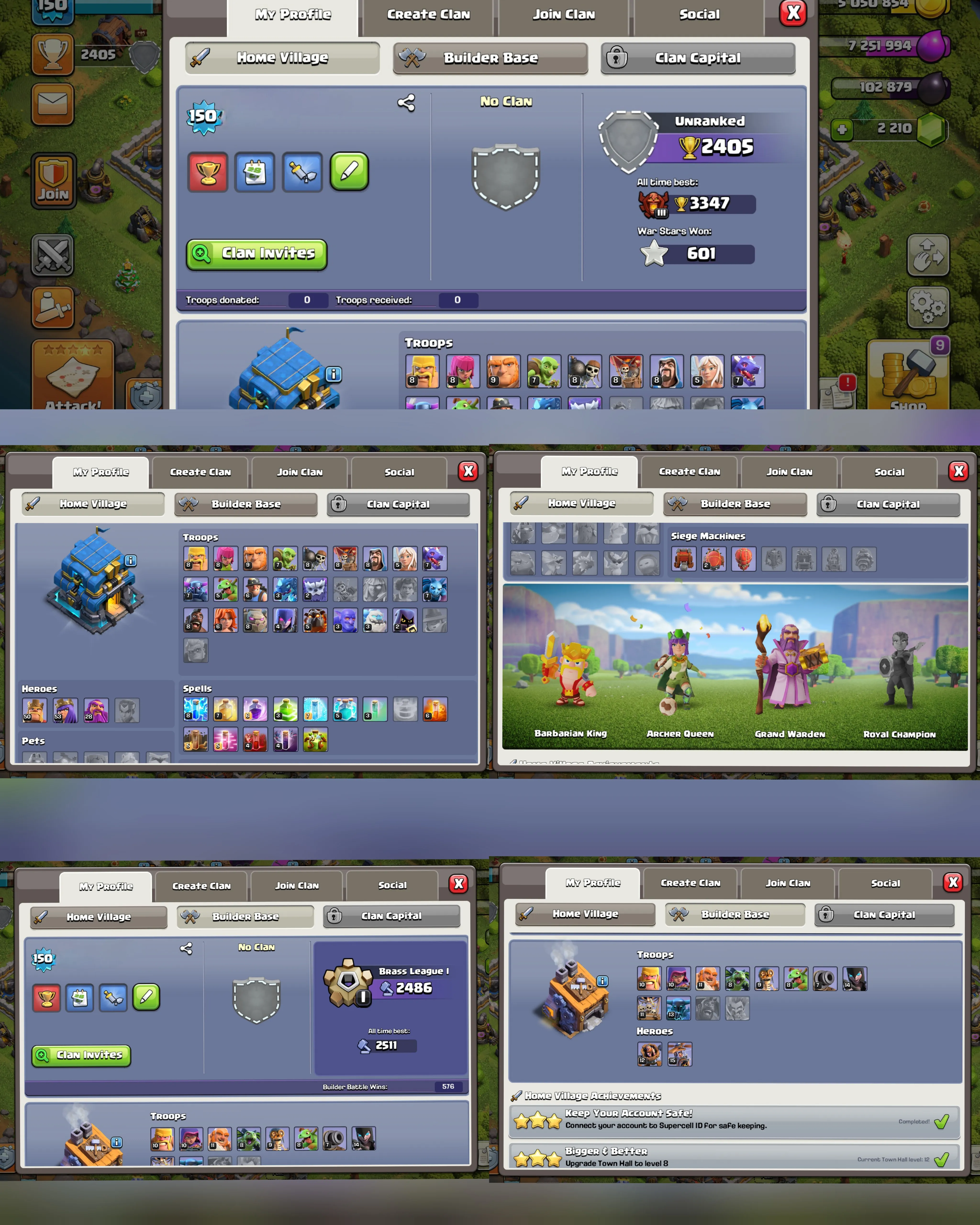 C062 TH12 - XP150 - 2210 GEMS - CN 1000 GEMS - BK50 SKIN SUPER SQUAD KING GG10 - AQ53 SKIN2 FA3 - GW28 - BM12 - BC15