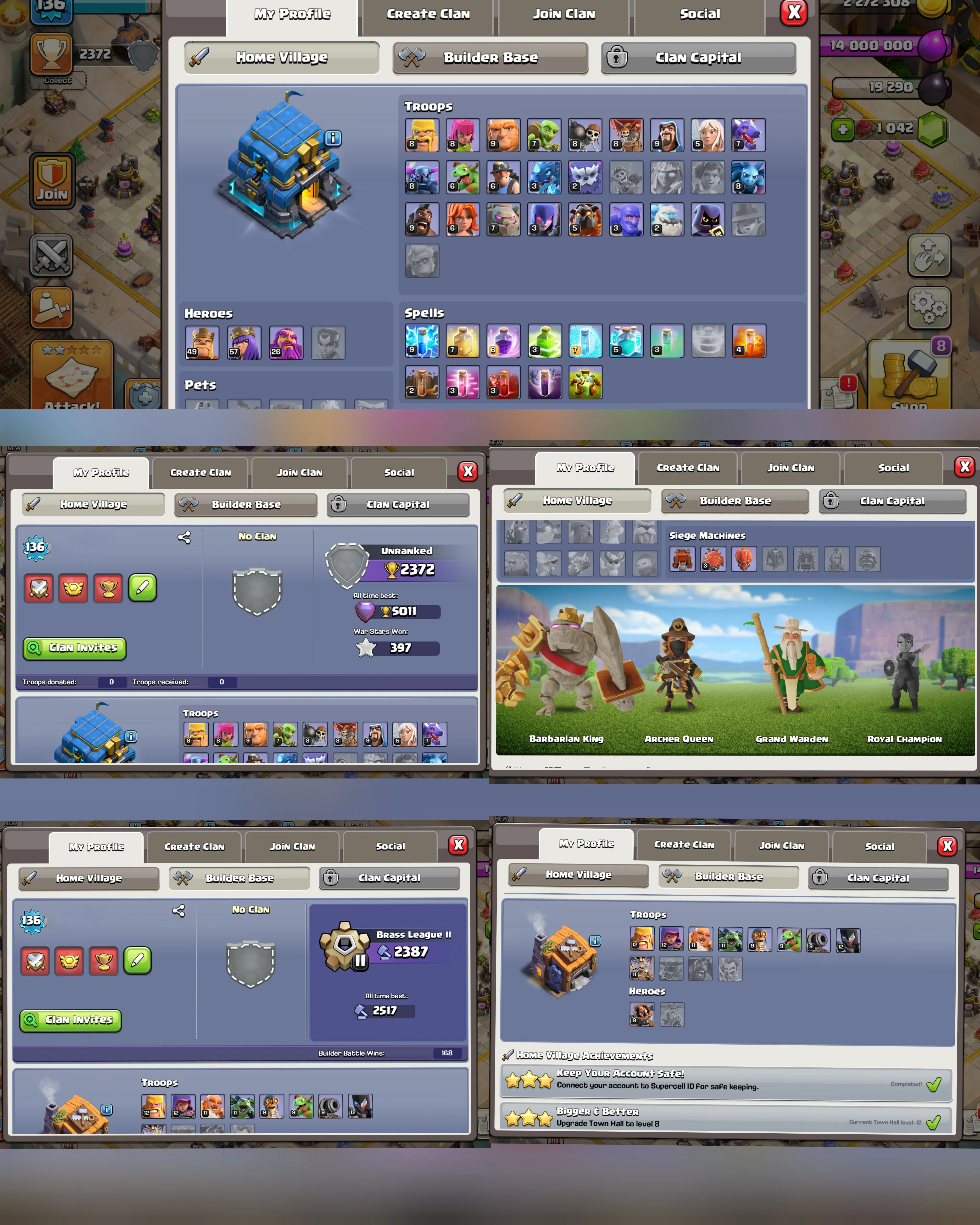 C066 TH12 SCENERY2 - XP136 - 1042 GEMS - CN 500 GEMS - BK49 SKIN2 GG10 - AQ57 SKIN3 FA7 - GW26 SKIN WARDEN MASTER FB10