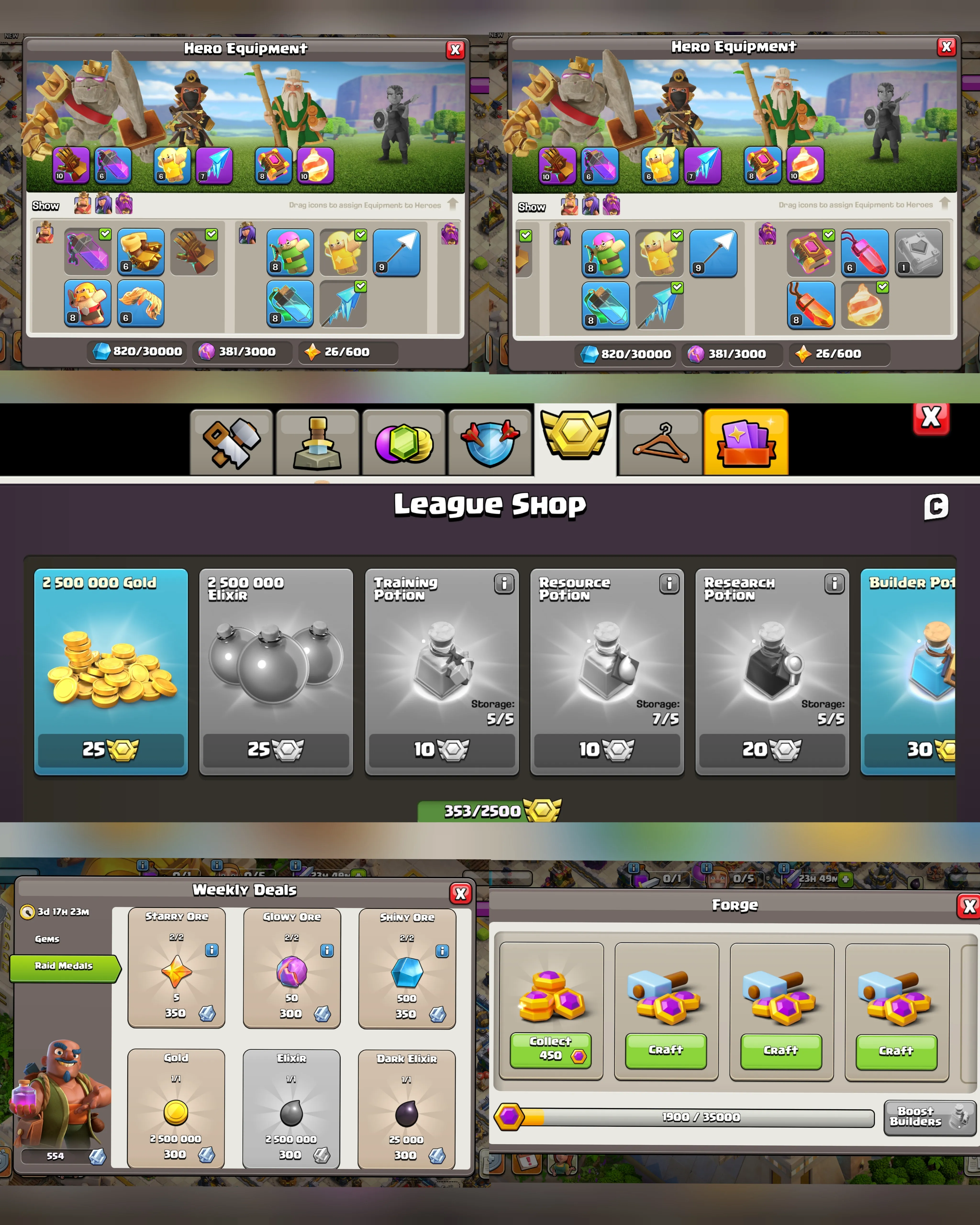 C066 TH12 SCENERY2 - XP136 - 1042 GEMS - CN 500 GEMS - BK49 SKIN2 GG10 - AQ57 SKIN3 FA7 - GW26 SKIN WARDEN MASTER FB10