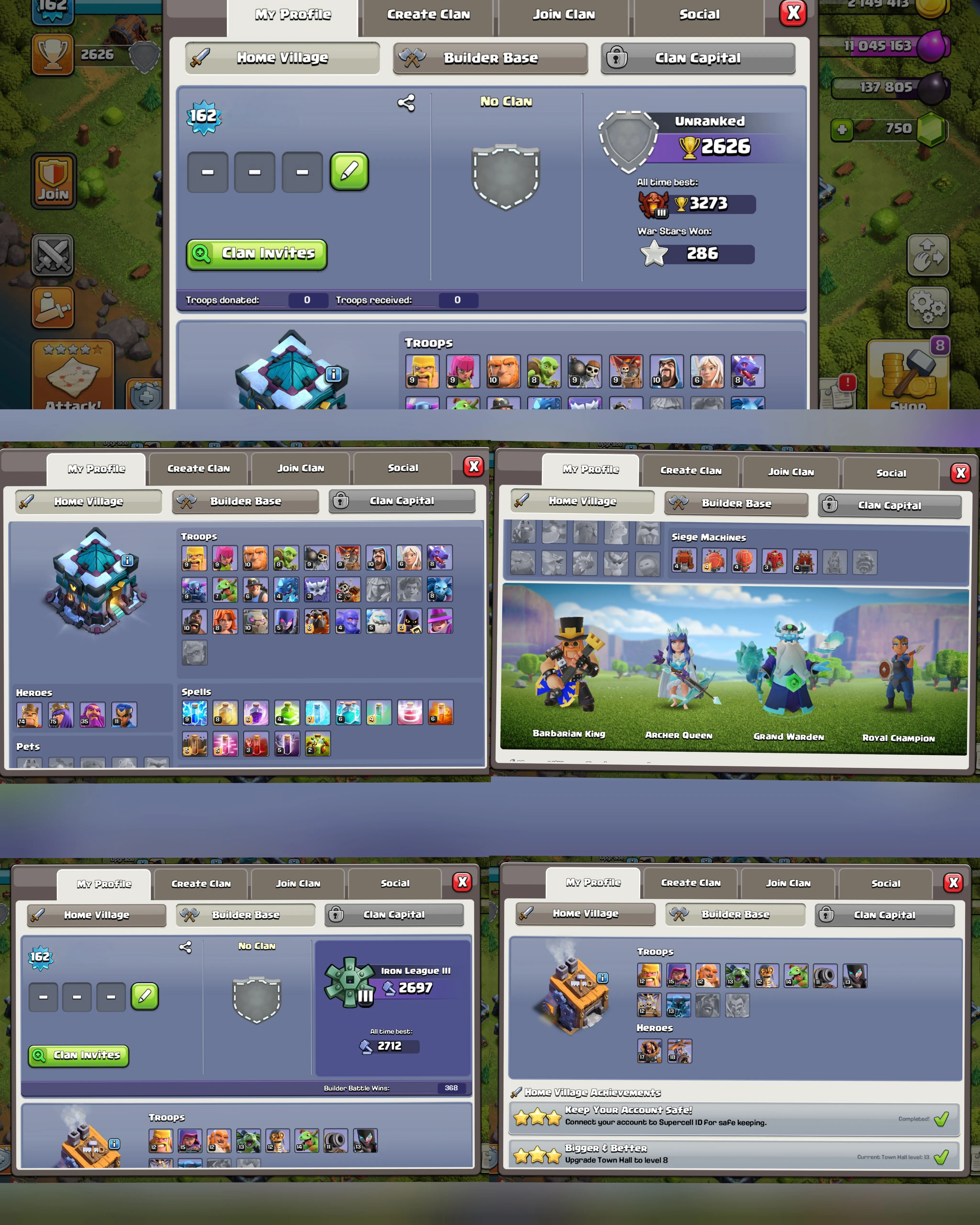 C067 TH13 - XP162 - 735 GEMS - CN 0 GEMS - BK74 SKIN3 SB8 - AQ75 SKIN ICE QUEEN FA7 - GW35 SKIN2 FB14 - RC11 - BM1 -BC18