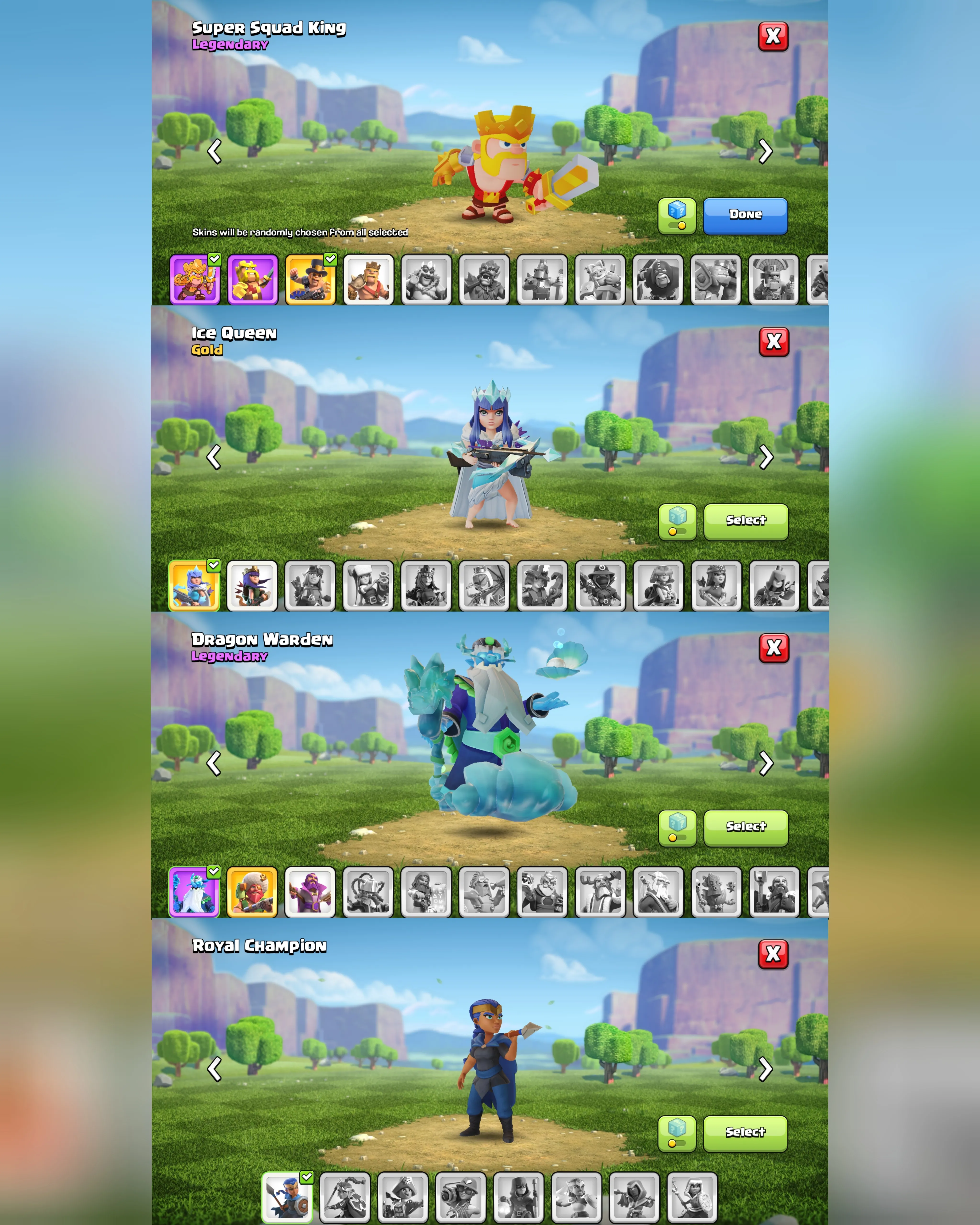 C067 TH13 - XP162 - 735 GEMS - CN 0 GEMS - BK74 SKIN3 SB8 - AQ75 SKIN ICE QUEEN FA7 - GW35 SKIN2 FB14 - RC11 - BM1 -BC18