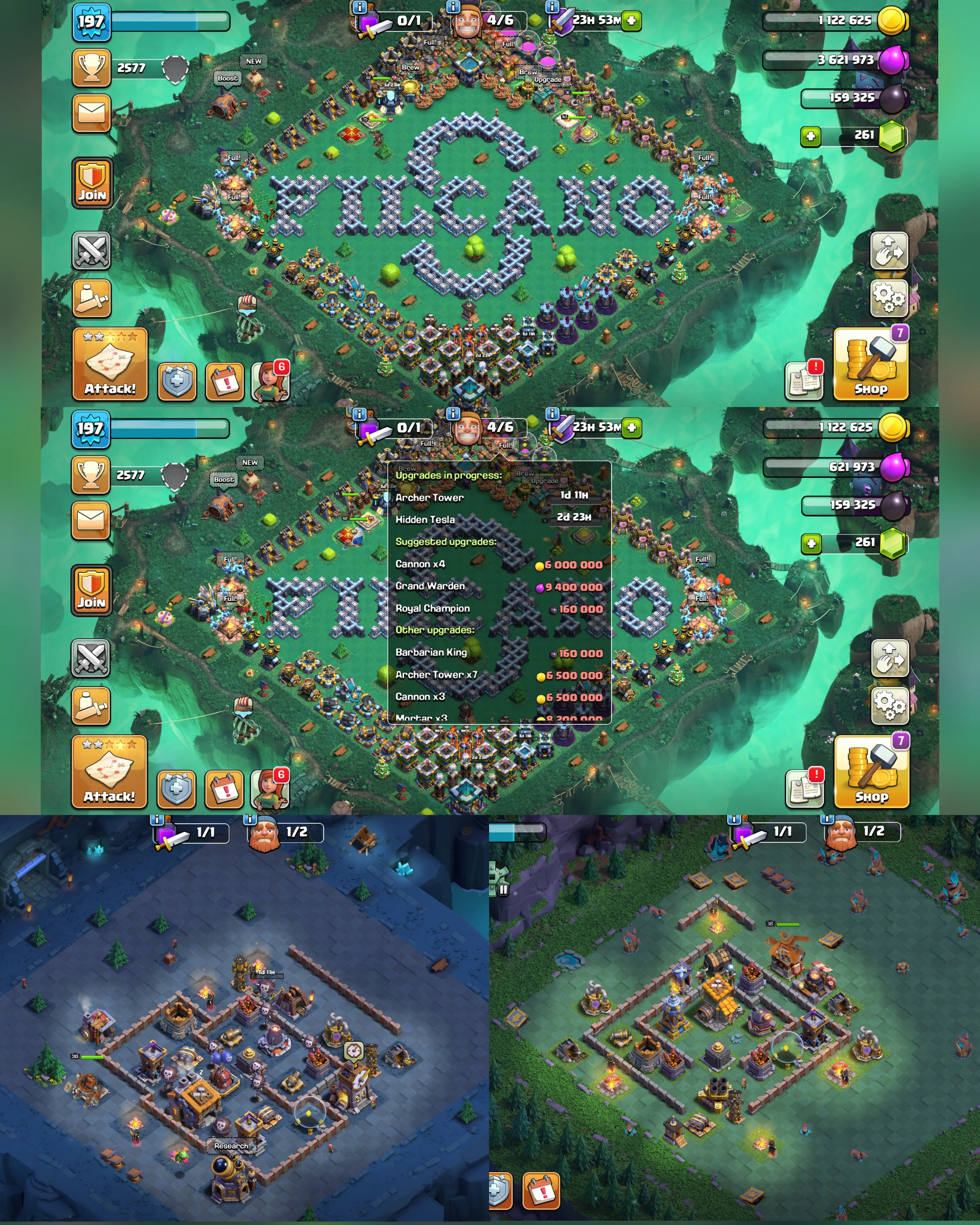 C068 TH13 SCENERY2 - XP197 - 261 GEMS - CN 1000 GEMS - BK62 SKIN4 GG18 - AQ75 - GW43 SKIN2 - RC11 SKIN2 - BM30 - BC18