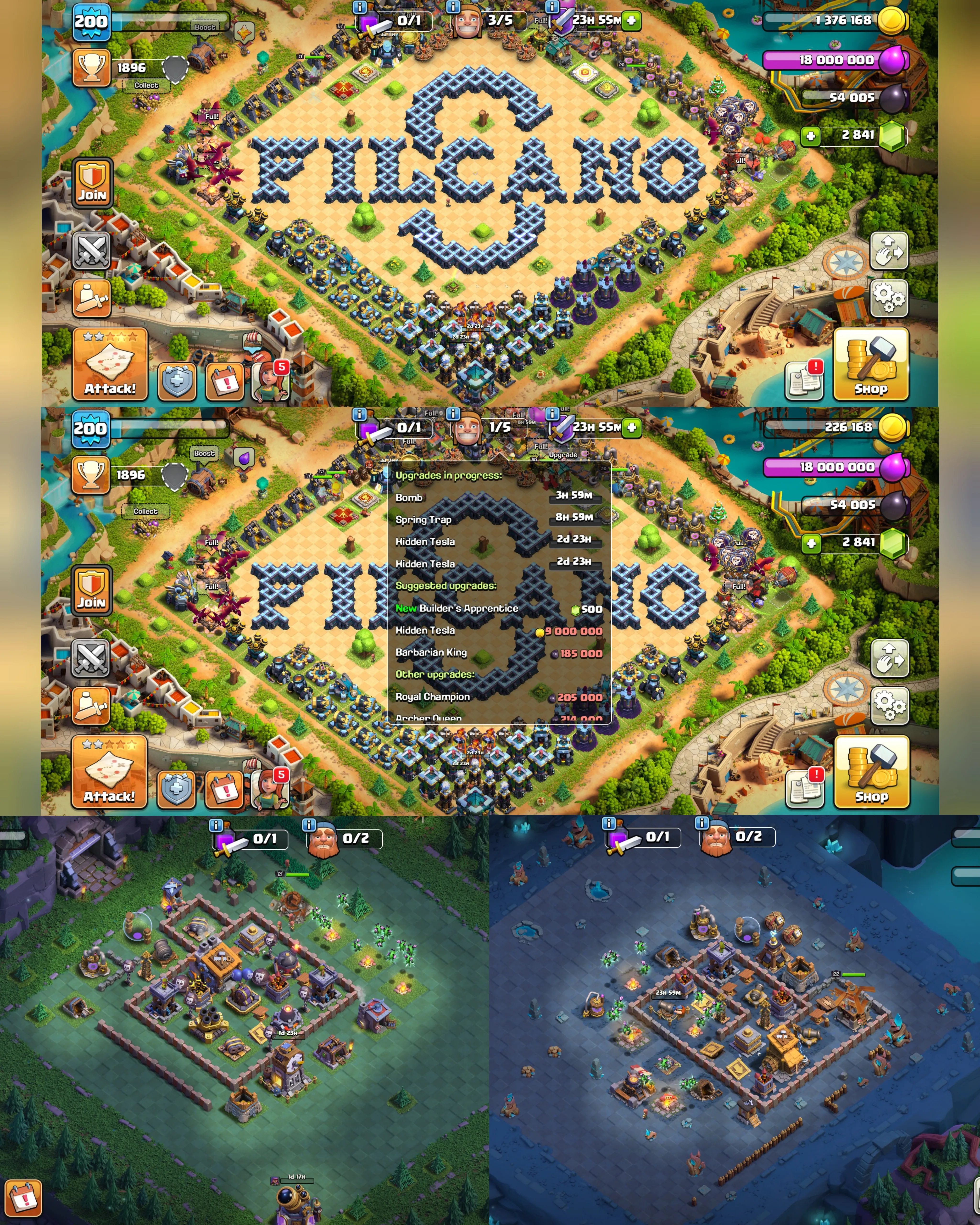 C069 TH13 SCENERY2 - XP200 - 2841 GEMS - CN 2500 GEMS - BK67 SKIN4 GG14 SB1-AQ71 SKIN2 FA17-GW50 SKIN WARRIOR WARDEN FB1