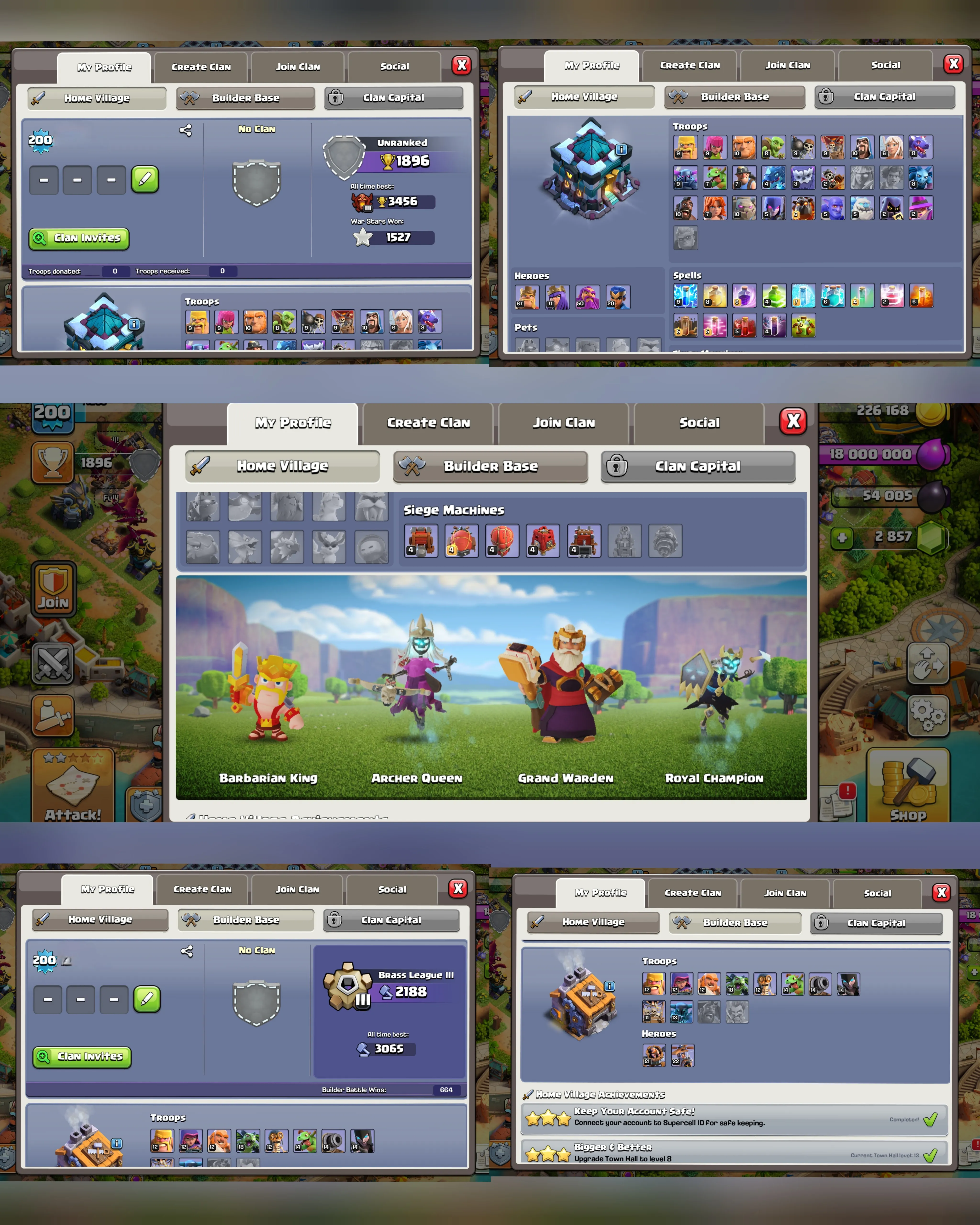 C069 TH13 SCENERY2 - XP200 - 2841 GEMS - CN 2500 GEMS - BK67 SKIN4 GG14 SB1-AQ71 SKIN2 FA17-GW50 SKIN WARRIOR WARDEN FB1