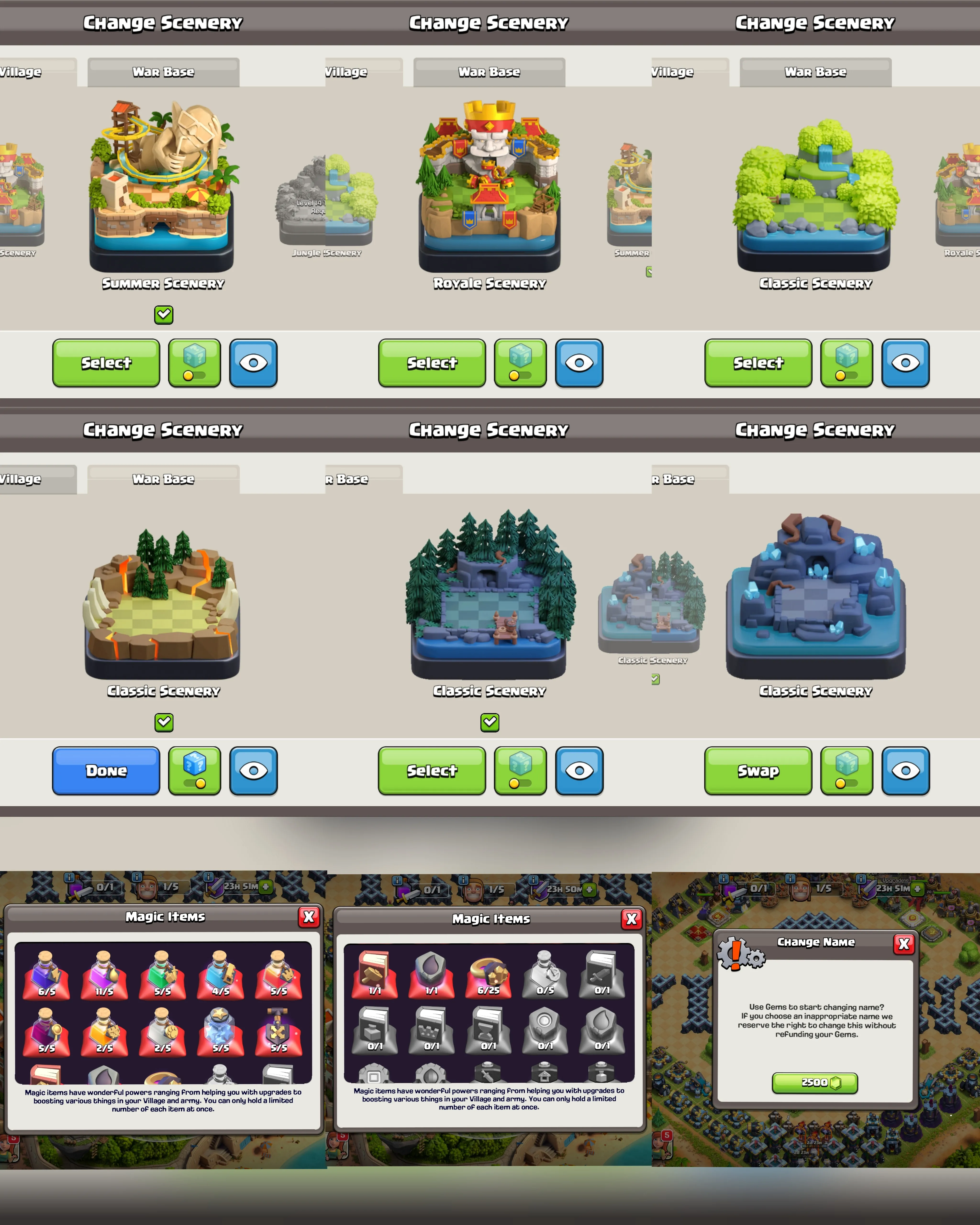 C069 TH13 SCENERY2 - XP200 - 2841 GEMS - CN 2500 GEMS - BK67 SKIN4 GG14 SB1-AQ71 SKIN2 FA17-GW50 SKIN WARRIOR WARDEN FB1