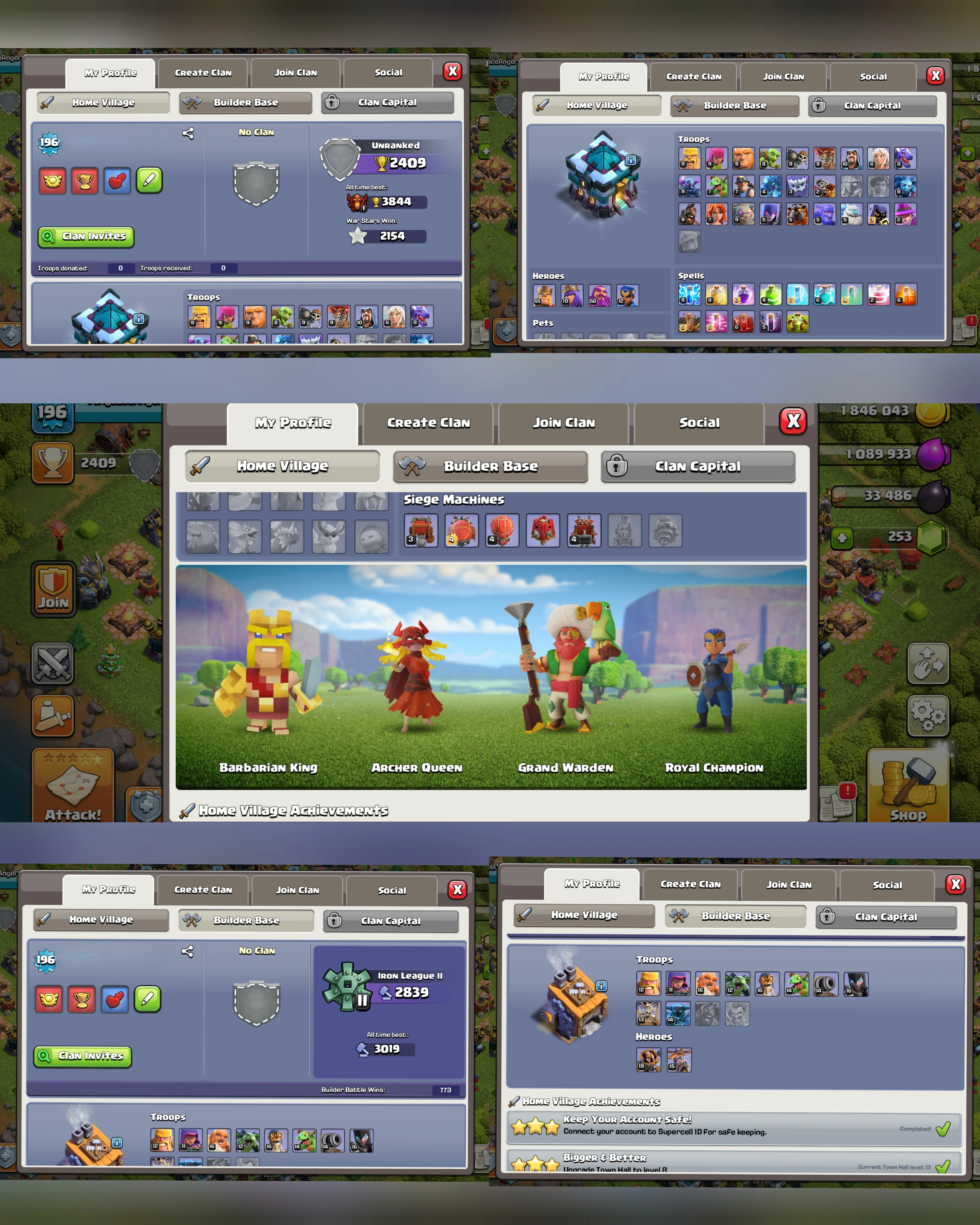 C072 TH13 - XP196 - 253 GEMS - CN 500 GEMS - BK65 SKIN PIXEL KING GG99 SB1 - AQ70 SKIN2 FA8 - GW50 SKIN PIRATE WARDEN
