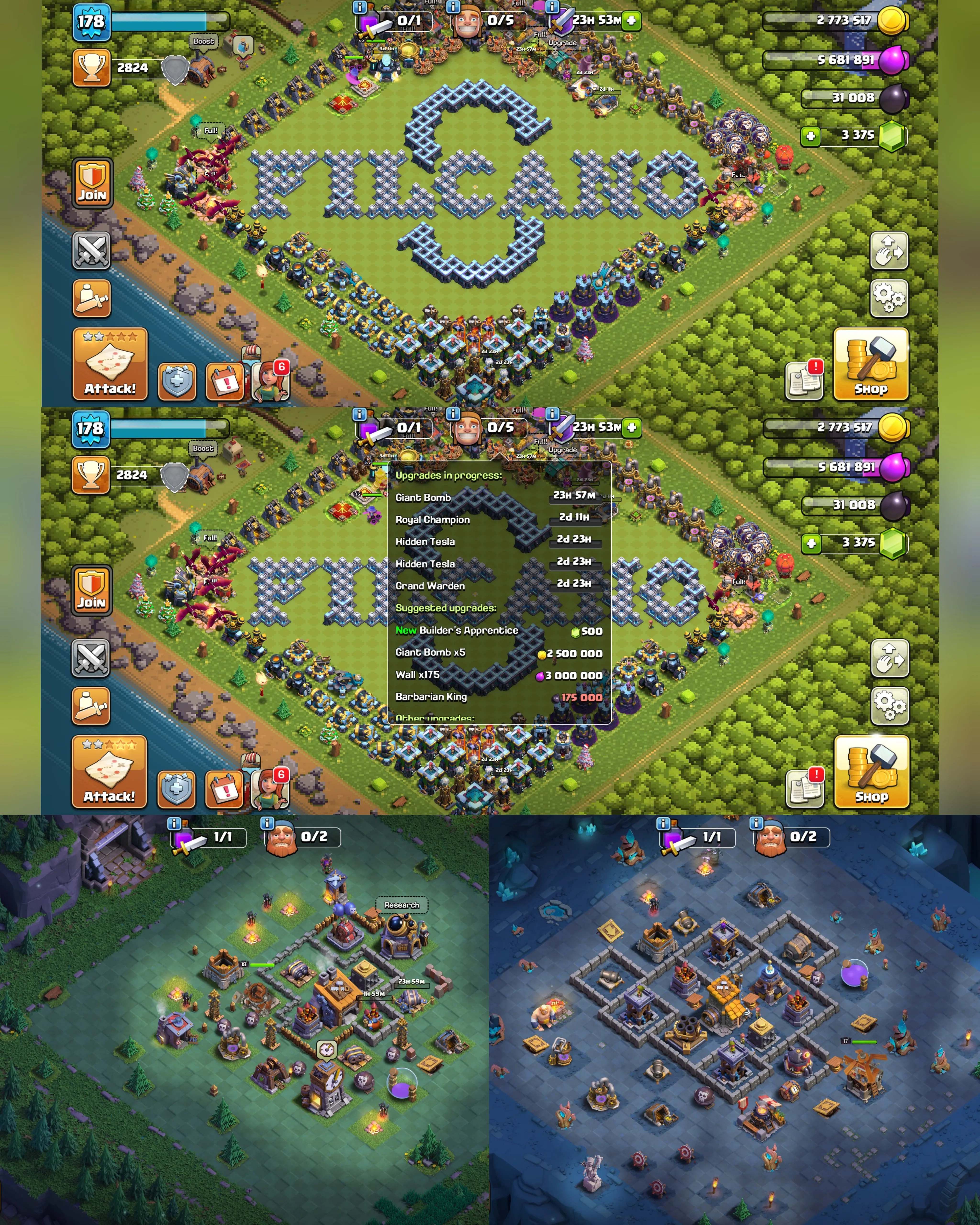 C073  TH13 PIXEL SCENERY - XP178 - 3375 GEMS - CN 1000 GEMS - BK65 SKIN PIXEL KING GG1 - AQ75 SKIN PARTY QUEEN FA14