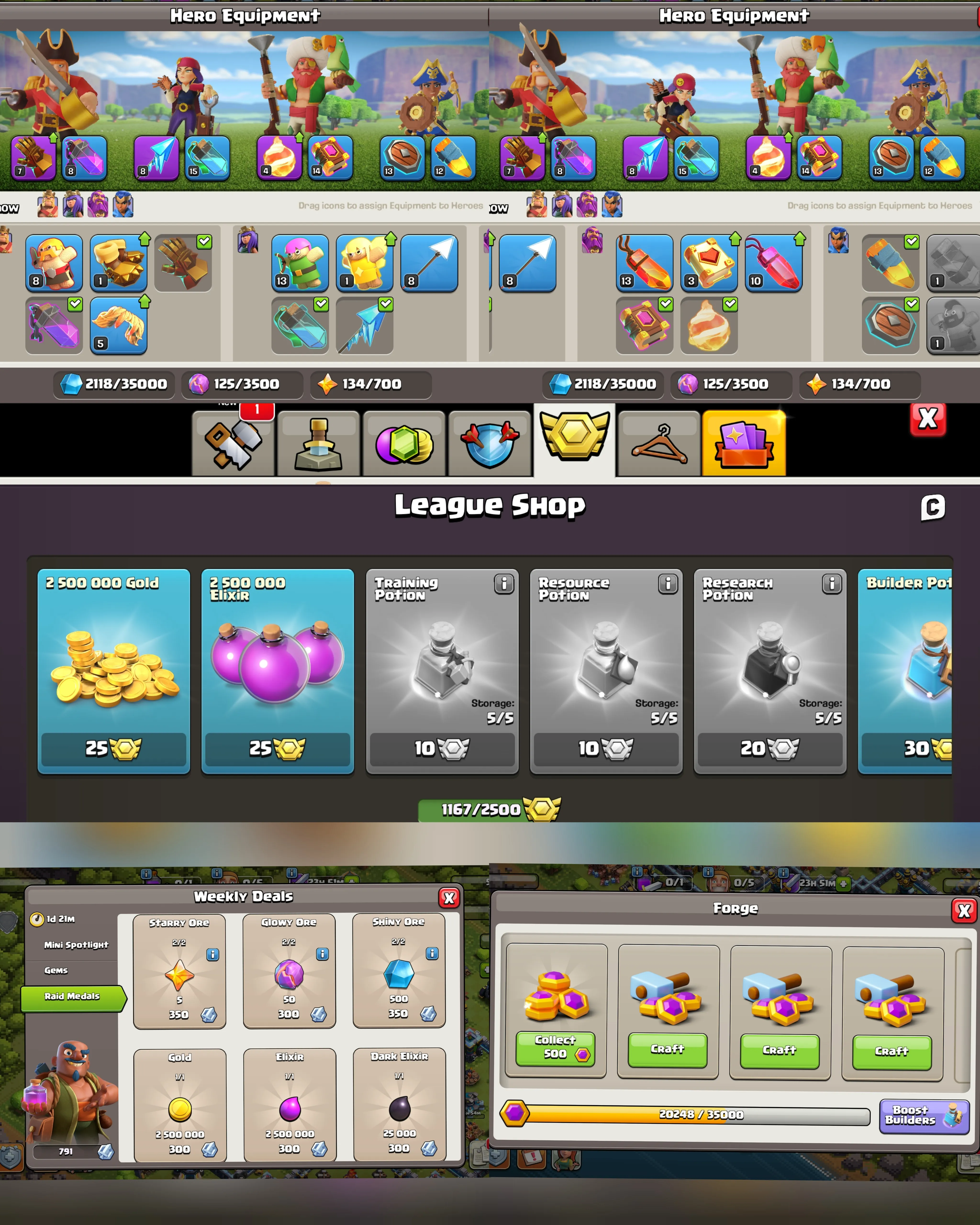 C075 TH13 PIXEL SCENERY - XP163 - 375 GEMS - CN 1000 GEMS - BK57 SKIN2 GG7 - AQ75 SKIN2 FA8 -GW50 SKIN PIRATE WARDEN FB4